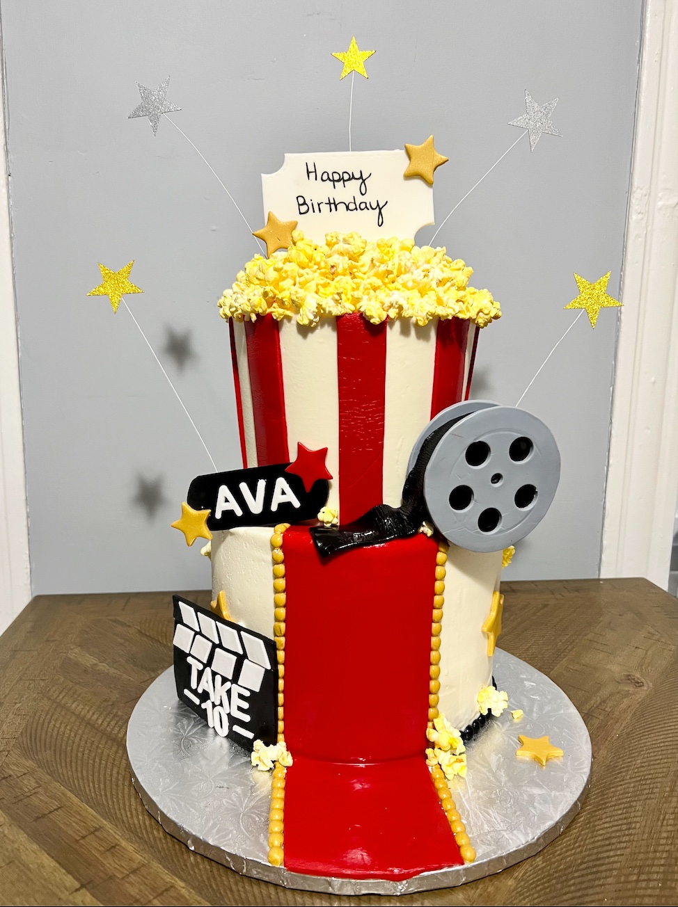Movie themed birthday cake